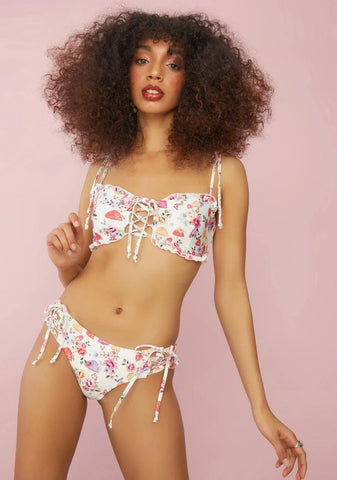 On A Whim Mushroom Print Bikini Set