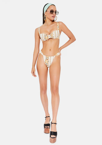 Peggy Floral Bandeau Bikini Set