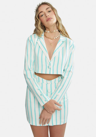 Dionne Crop Linen Blazer