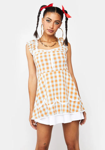 Sunset Chaser Gingham Mini Dress