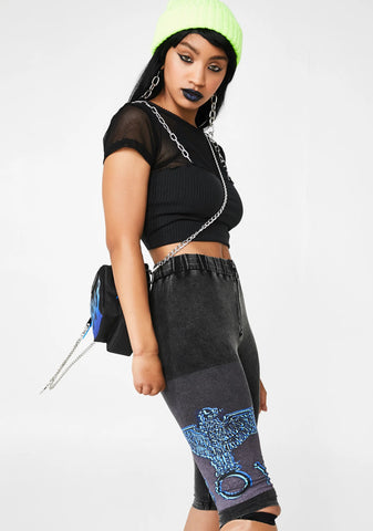 Onyx Boy Eagle Glitch Cycling Shorts