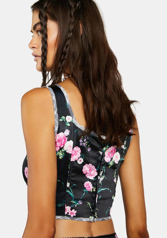 Misfit Tendencies Satin Corset Top