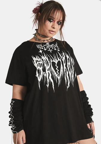Plus Broken Heartz Graphic Tee