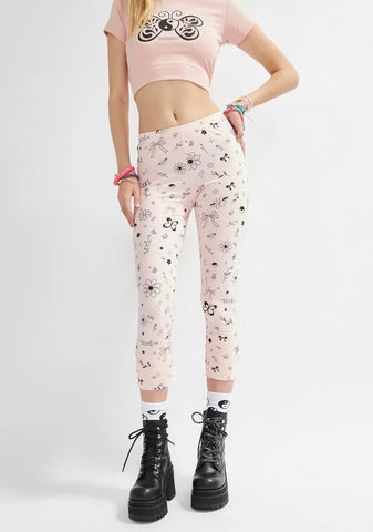 Secret Notes Printed Leggings