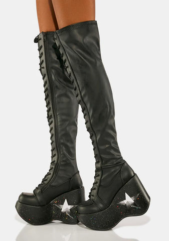 Dynamite-300-1 Knee High Boots