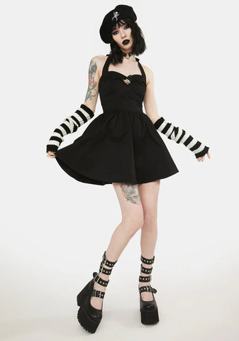 Bathed In Moonlight Halter Dress