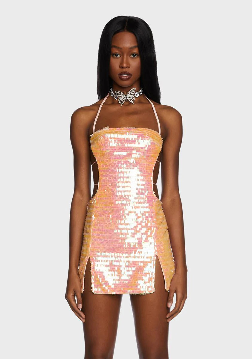 Sunset High Hopes Sequin Mini Dress