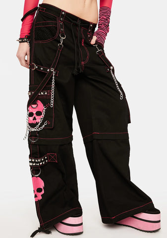 Pink Super Skull Wide Leg Pants