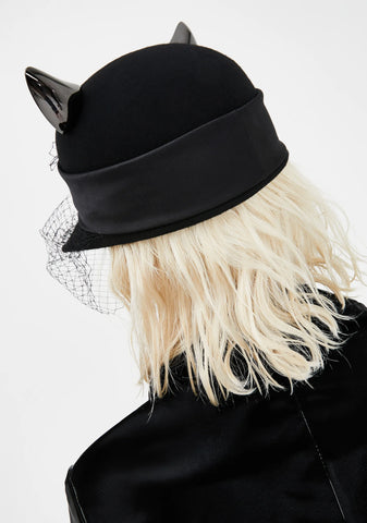 Solemn Salem Cat Ear Hat