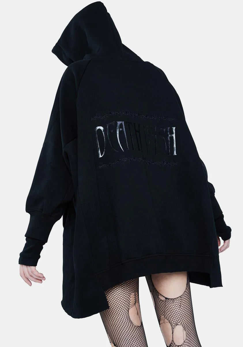Deathly Wishes Oversized Hoodie Dress