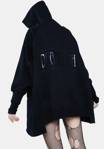 Deathly Wishes Oversized Hoodie Dress