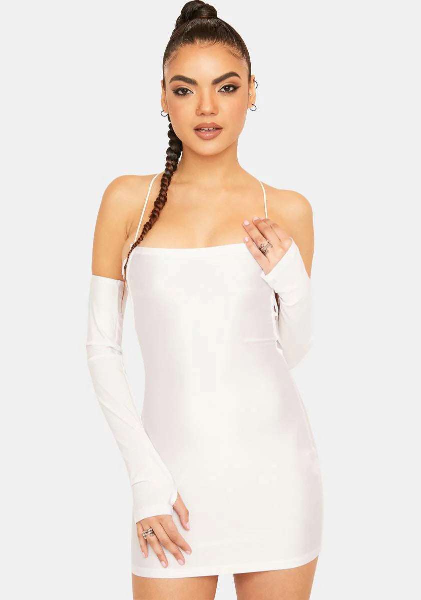 Send A Message Satin Mini Dress