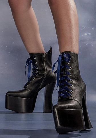 Weaving Fate Lace Up Boots