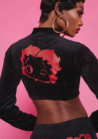 Such A Flirty Toon Zip Up Corset Sweater