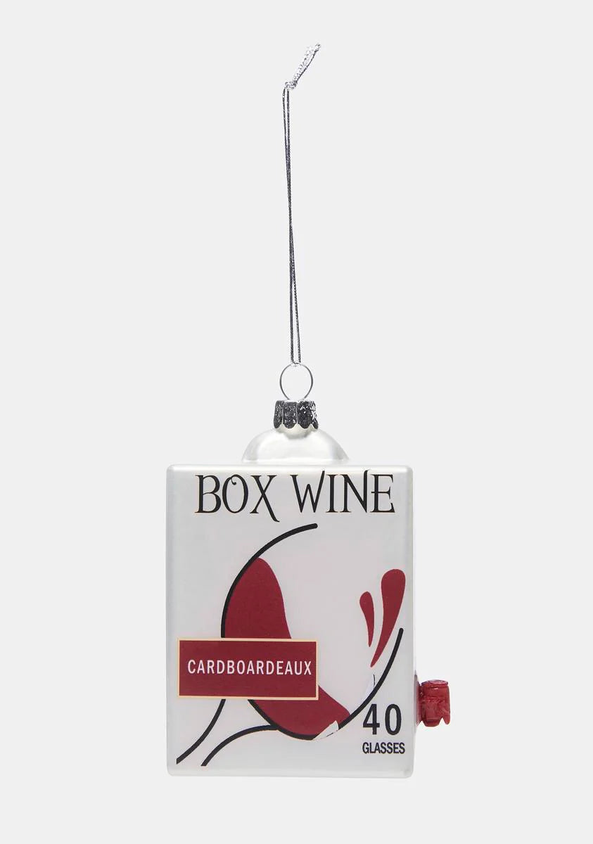 Holiday Cheers Boxed Wine Ornament