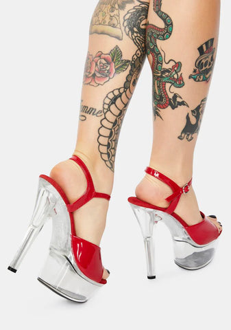 Sassy Presence Clear Platform Heels