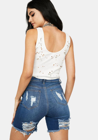 Look To The Sun Denim Shorts