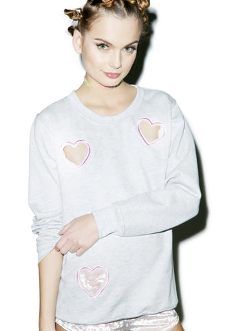 Transparent Heart Sweatshirt