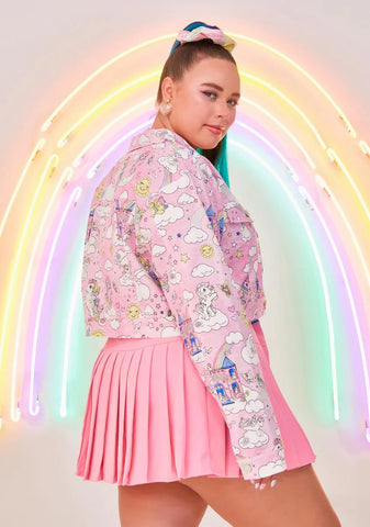 Truly Divine Skies Twill Trucker Jacket