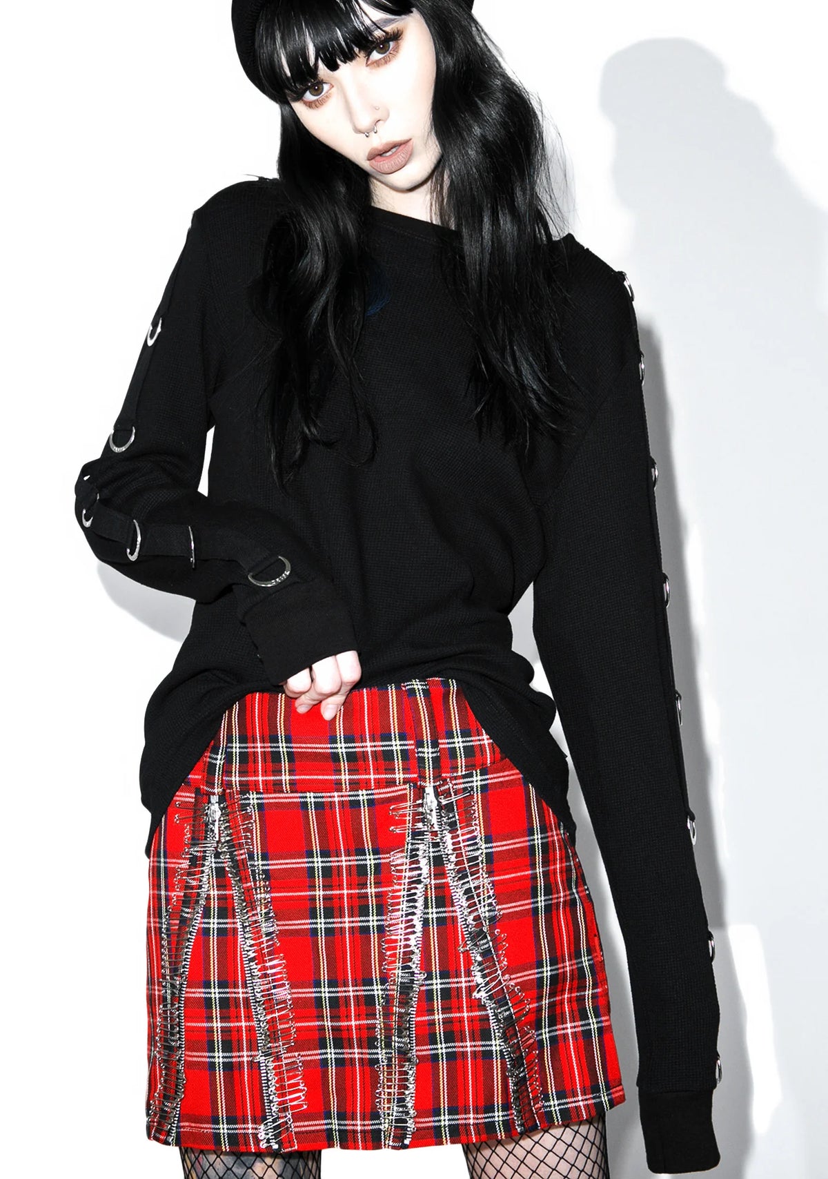 All Over Safety Pin Skirt