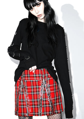 All Over Safety Pin Skirt