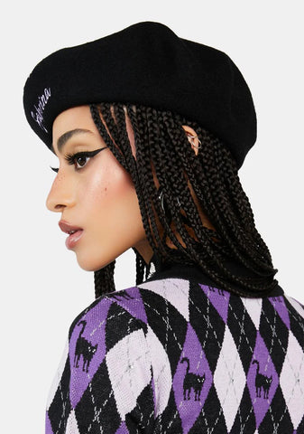 Witch Mischief Rhinestone Beret