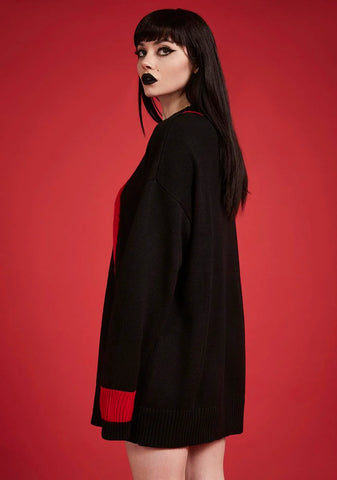 Killing Time Oversized Intarsia Sweater