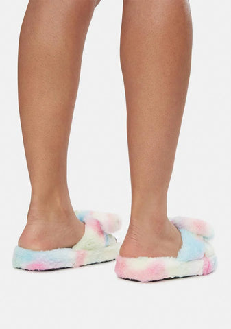 Sherbet Snuggle Up Fuzzy Slippers