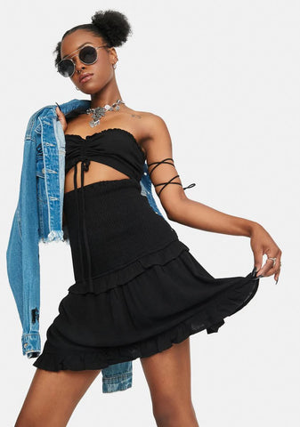 Country Road Smocked Mini Dress