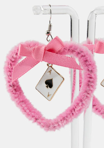 Countin' Cards Heart Earrings