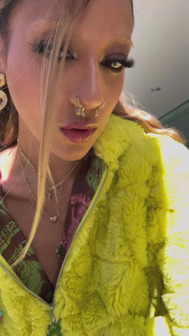 Ogre Chic Fuzzy Zip-Up Jacket