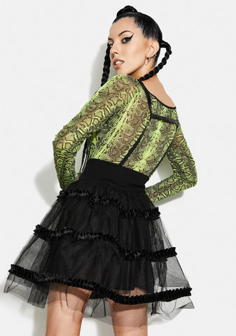 Magic Doll Suspender Mesh Bubble Skirt