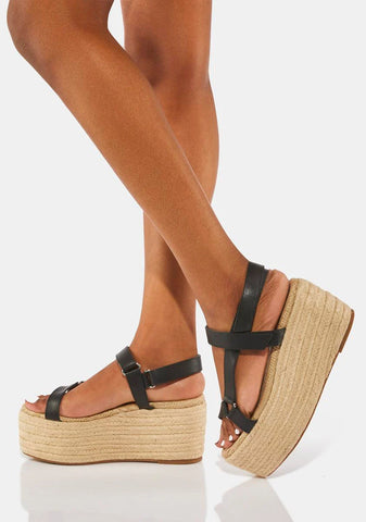 Black William Platform Sandals