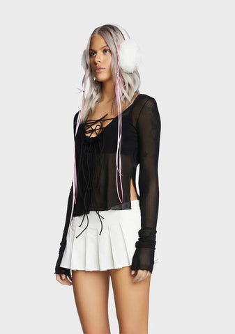 Off My Feet Sheer Blouse