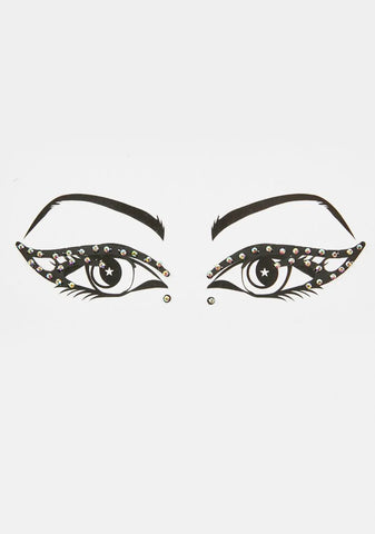 Wicked Wings Graphic Liner Face Jewels