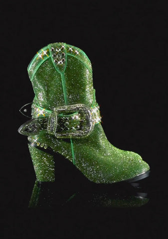 Sheriff Shine Cowboy Boots - Lime