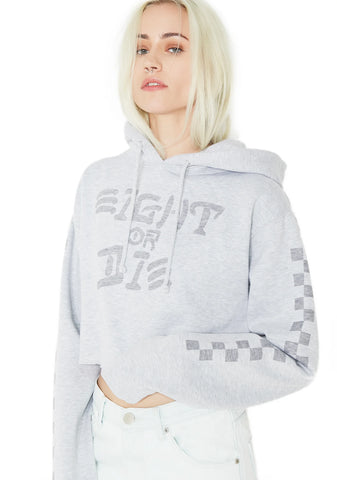 Eight Or Die Cropped Hoodie