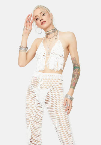 Heaven On The Horizon Crochet Pant Set