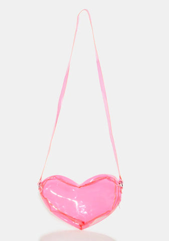 Queen Of Hearts Clear Purse