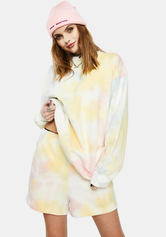 Rainbow Terry Sweatshirt Dress