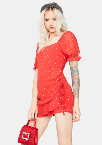 Bye Bye Birdie Polka Dot Wrap Romper