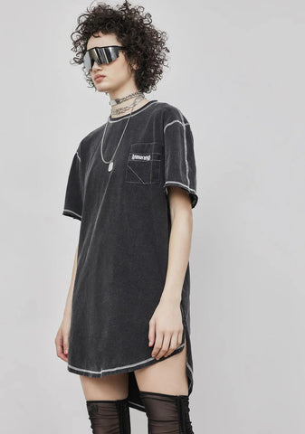 Reverb Unisex Contrast Stitch Pocket Tee