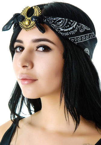 Mercutio Scarf Headpiece - Red