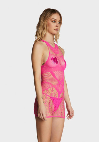 Building The Tension Fishnet Dress