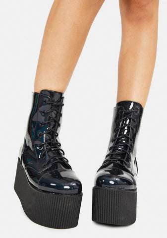 Patent Kaos Mid Platform Boots