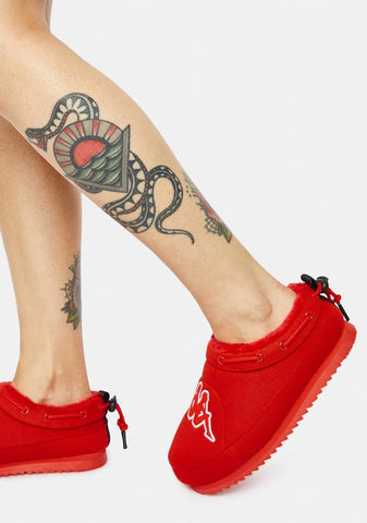 Red Logo Tasin Sneaker Mules