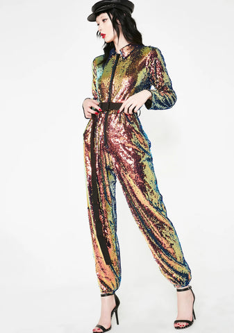 Cosmic Deviant Sequin Jumpsuit