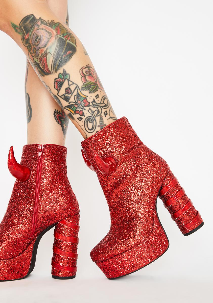 Date The Devil Glitter Boots