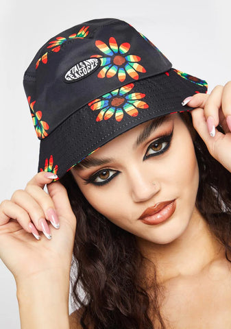 Rainbow Sunflower Bucket Hat