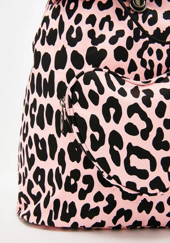 Pink Leopard Rucksack